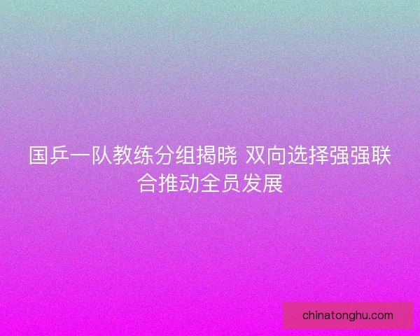 国乒一队教练分组揭晓 双向选择强强联合推动全员发展